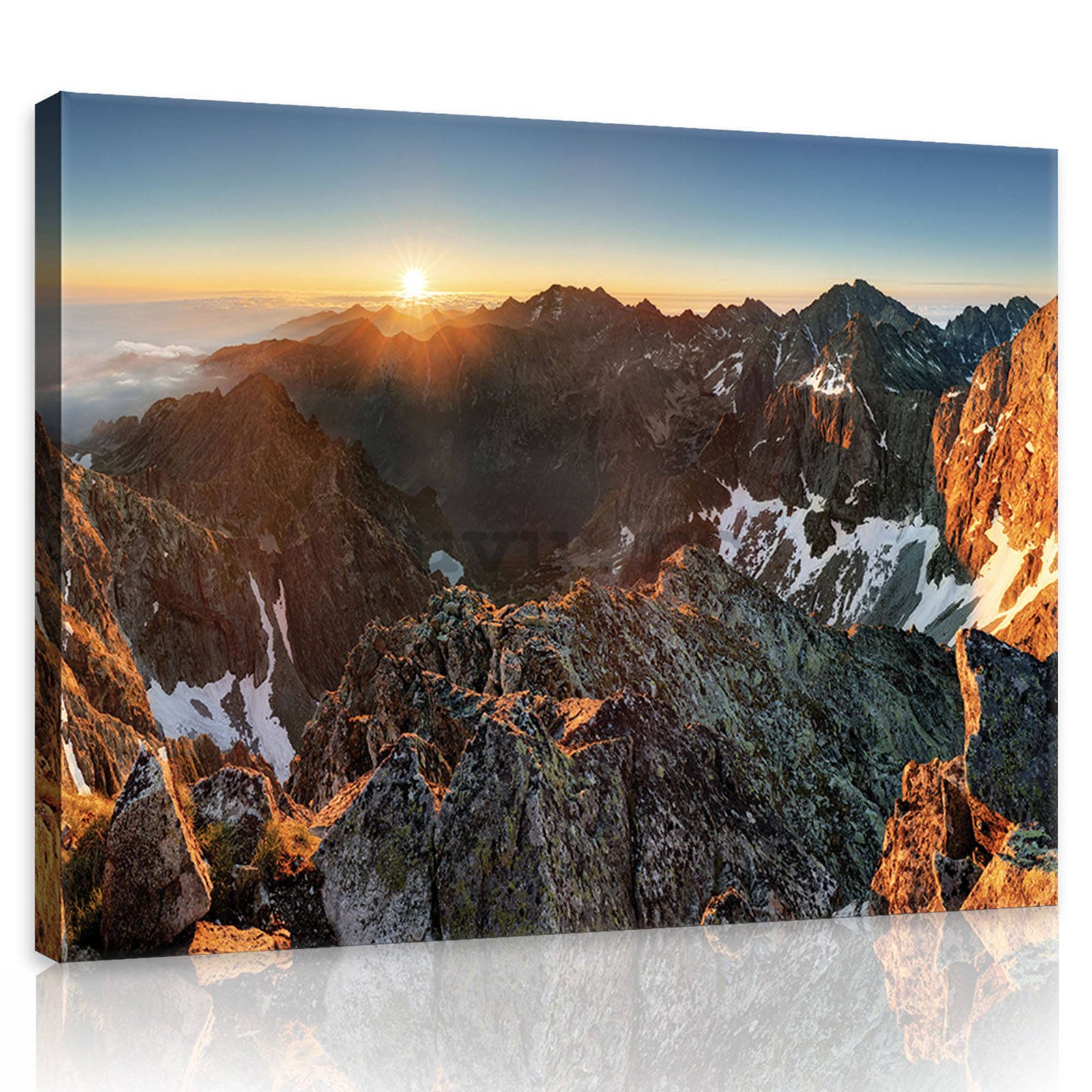 Tablou canvas: Apus de soare în munți - 80x60 cm