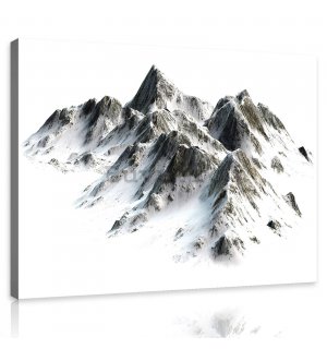 Tablou canvas: Munți înzăpeziți - 80x60 cm