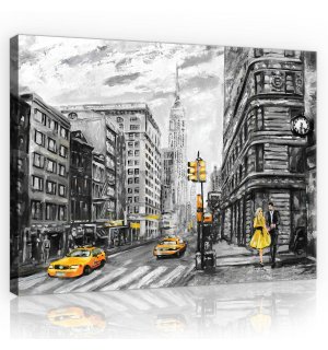 Tablou canvas: New York (pictat) - 80x60 cm