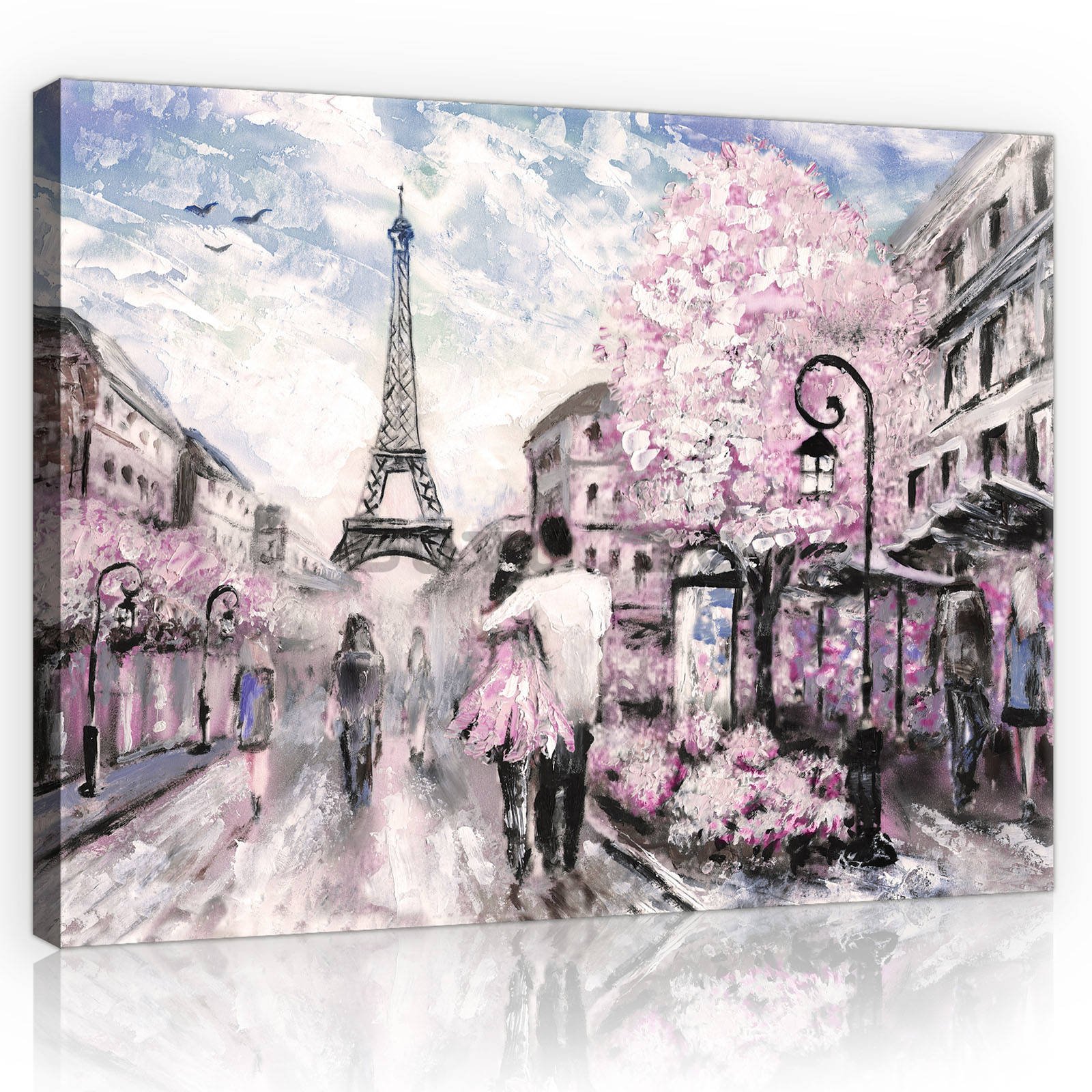 Tablou canvas: Paris (pictat) - 80x60 cm