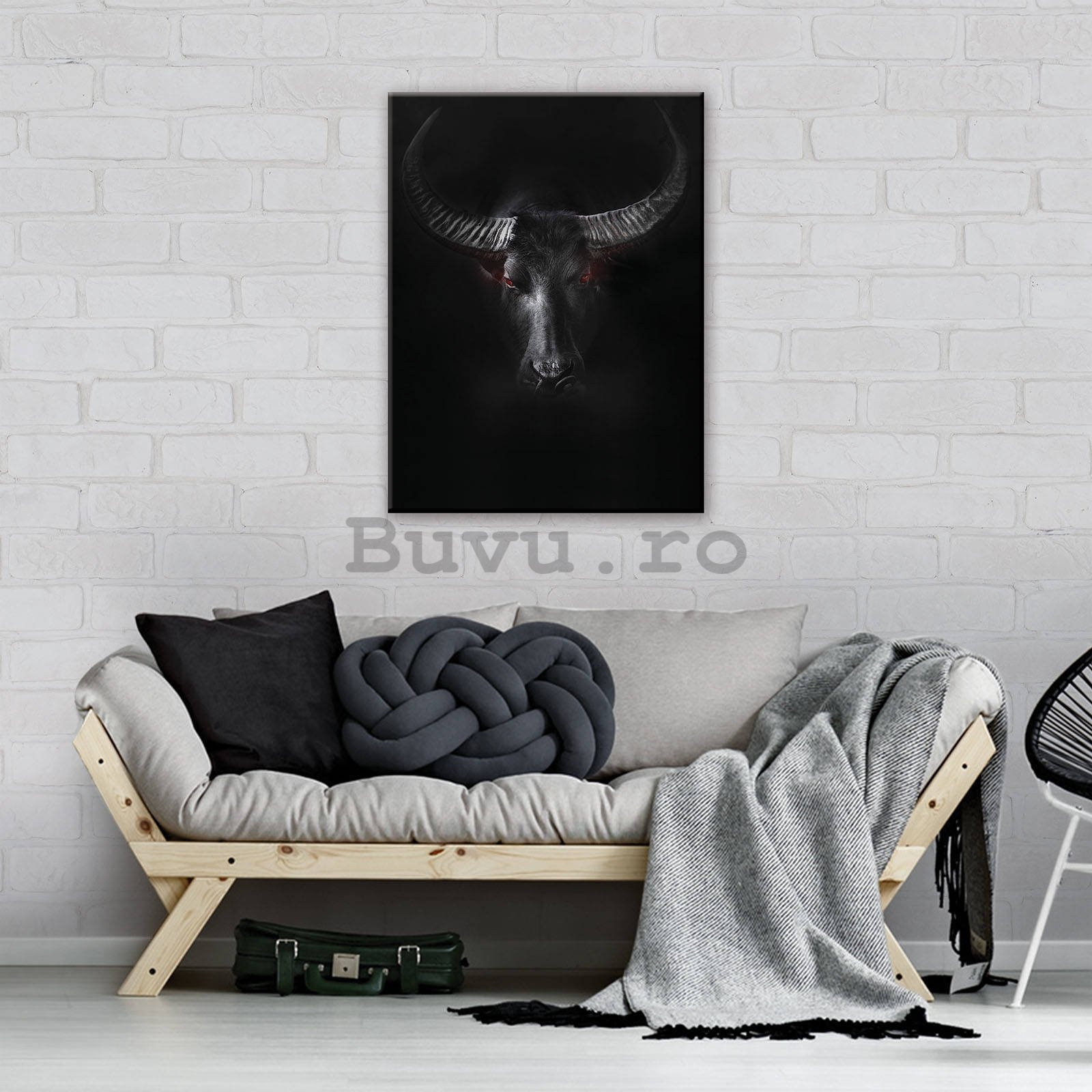 Tablou canvas: Negru taur - 60x80 cm