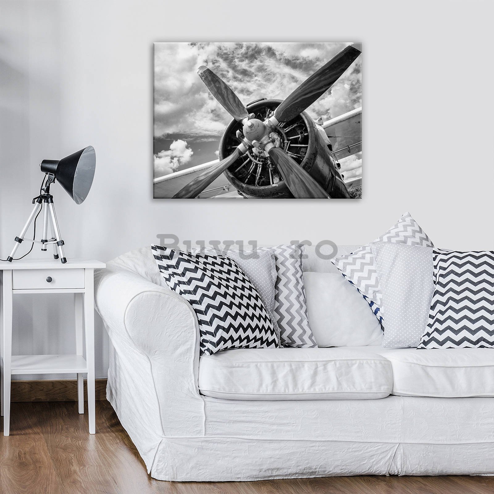 Tablou canvas: Detaliu al unui avion - 80x60 cm
