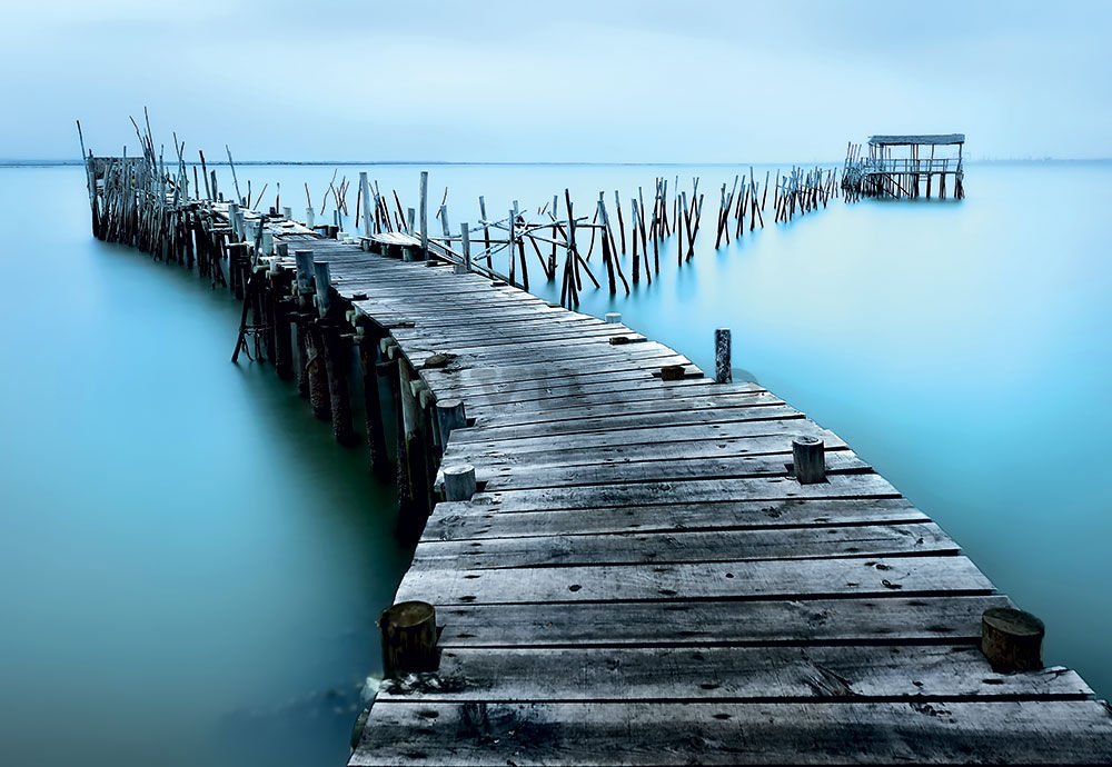 Fototapet vlies: Pier albastru - 254x368 cm