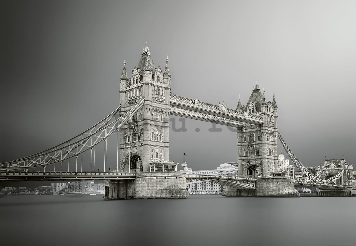 Fototapet vlies: Tower Bridge Gri - 254x368 cm