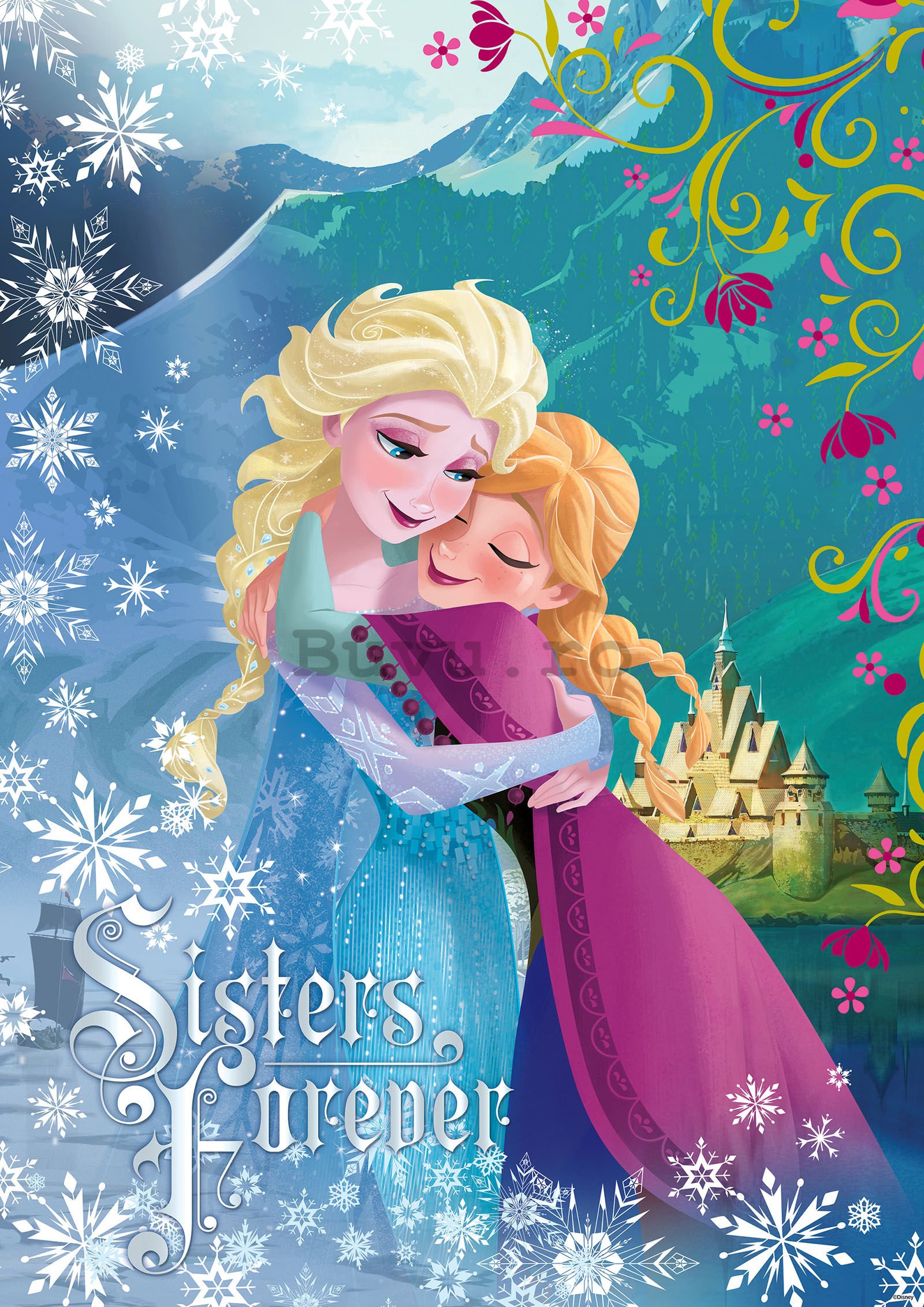 Fototapet vlies: Anna ?i Elsa (Frozen) - 70,5x104 cm