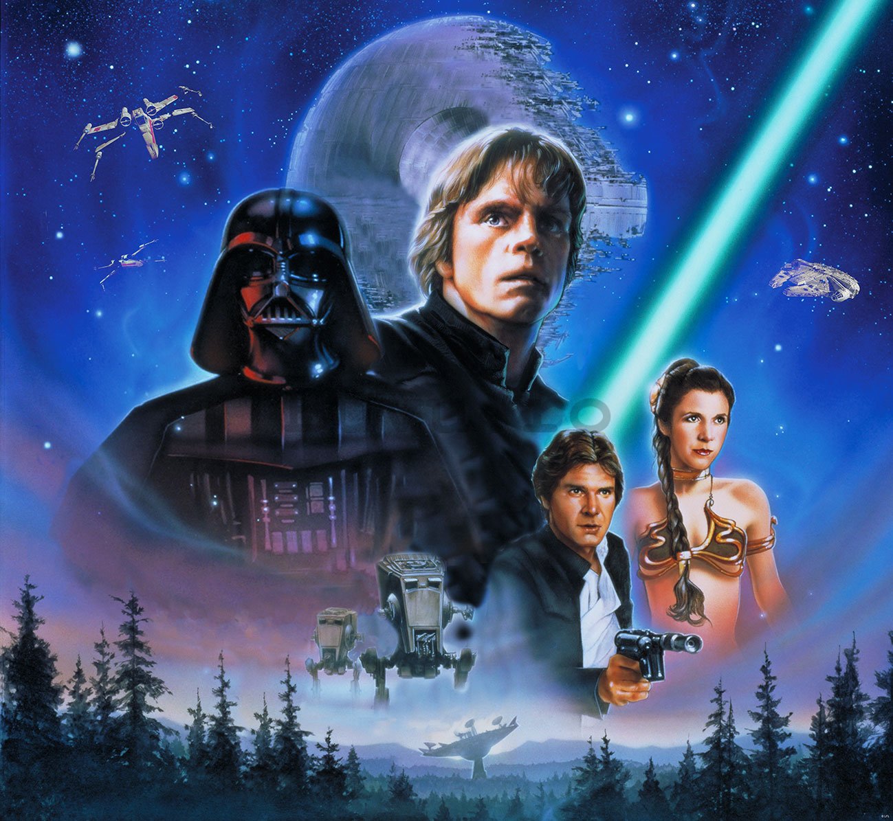 Fototapet: Războiul stelelor - Episodul VI: Întoarcerea lui Jedi - 276x254 cm