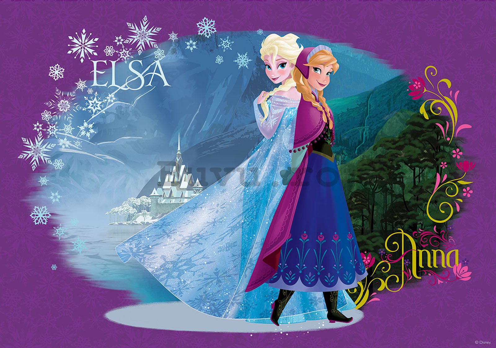 Fototapet vlies: Frozen (Elsa sau Anna) - 104x70,5 cm