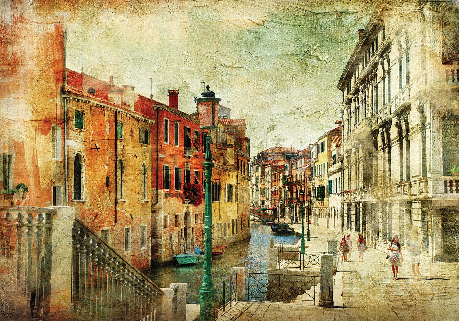 Fototapet vlies: Veneția (vintage) - 200x140 cm