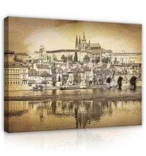 Tablou canvas: Praga (Vintage) - 80x60 cm