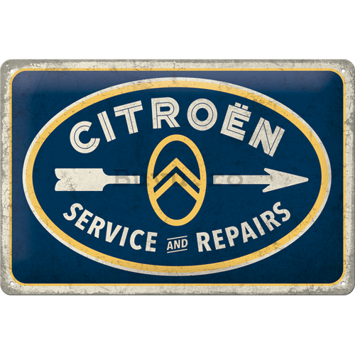 Placă metalică: Citroën (Service & Repairs) - 30x20 cm