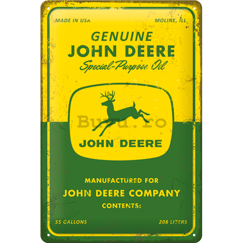 Placă metalică: John Deere (Special Purpose Oil) - 20x30 cm