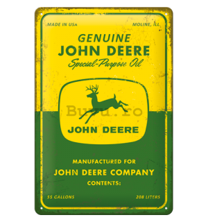 Placă metalică: John Deere (Special Purpose Oil) - 20x30 cm