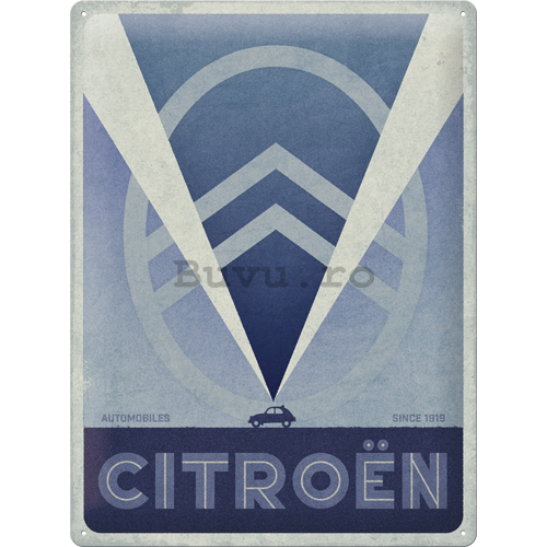 Placă metalică: Citroën 2CV Logo - 30x40 cm