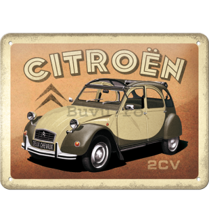 Placă metalică: Citroën 2CV - 20x15 cm