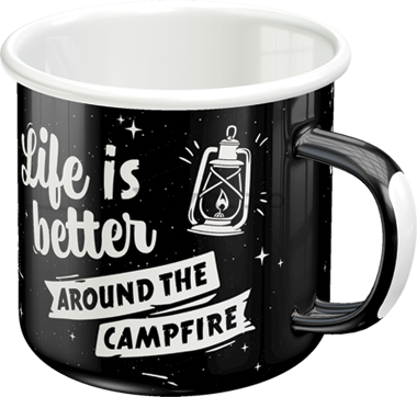 Cană metalică - Life Is Better Around The Campfire