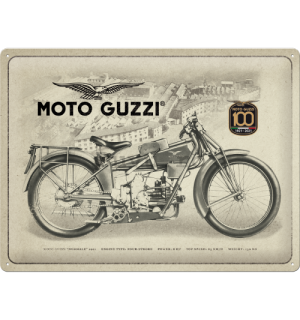 Placă metalică: Moto Guzzi 100 Years Anniversary (Special Edition) - 40x30 cm