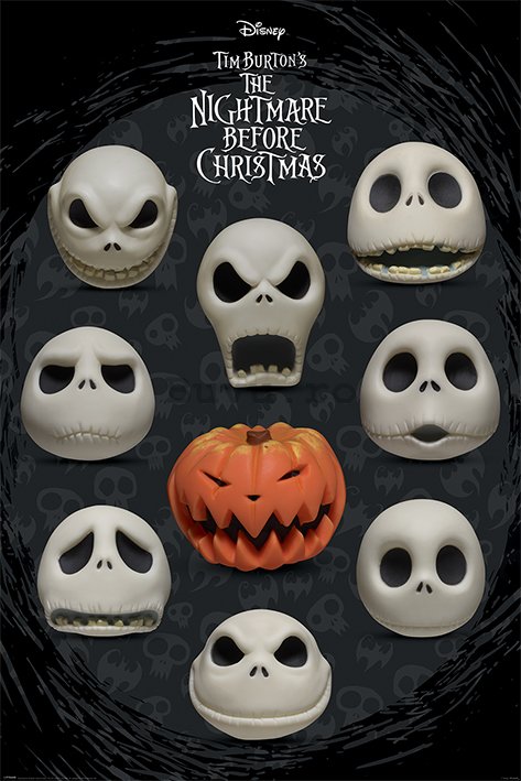 Poster - Nightmare Before Christmas (Many Faces of Jack)