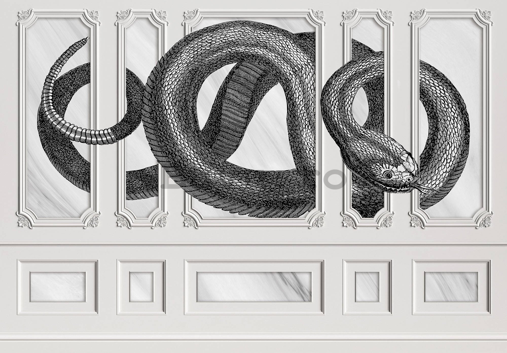 Fototapet vlies: Decor de șarpe - 254x184 cm