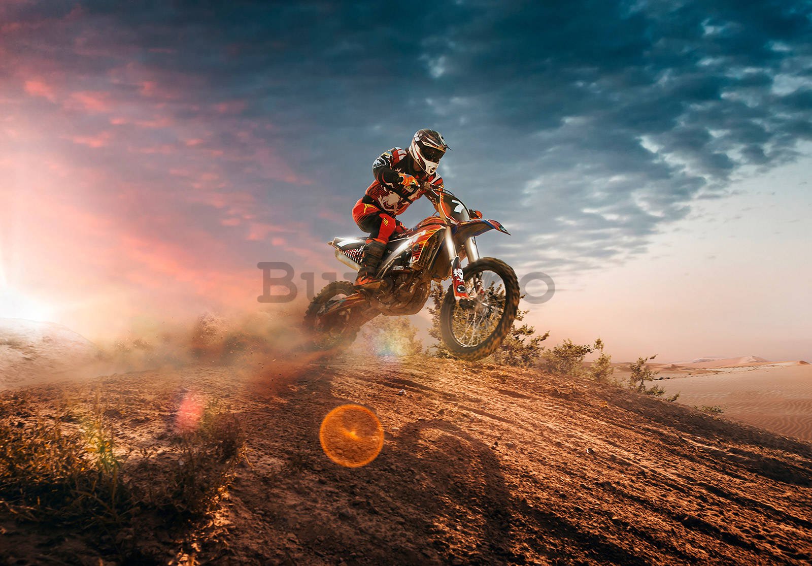Fototapet vlies: Motocross - 416x254 cm
