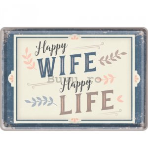 Ilustrată metalică - Happy Wife Happy Life