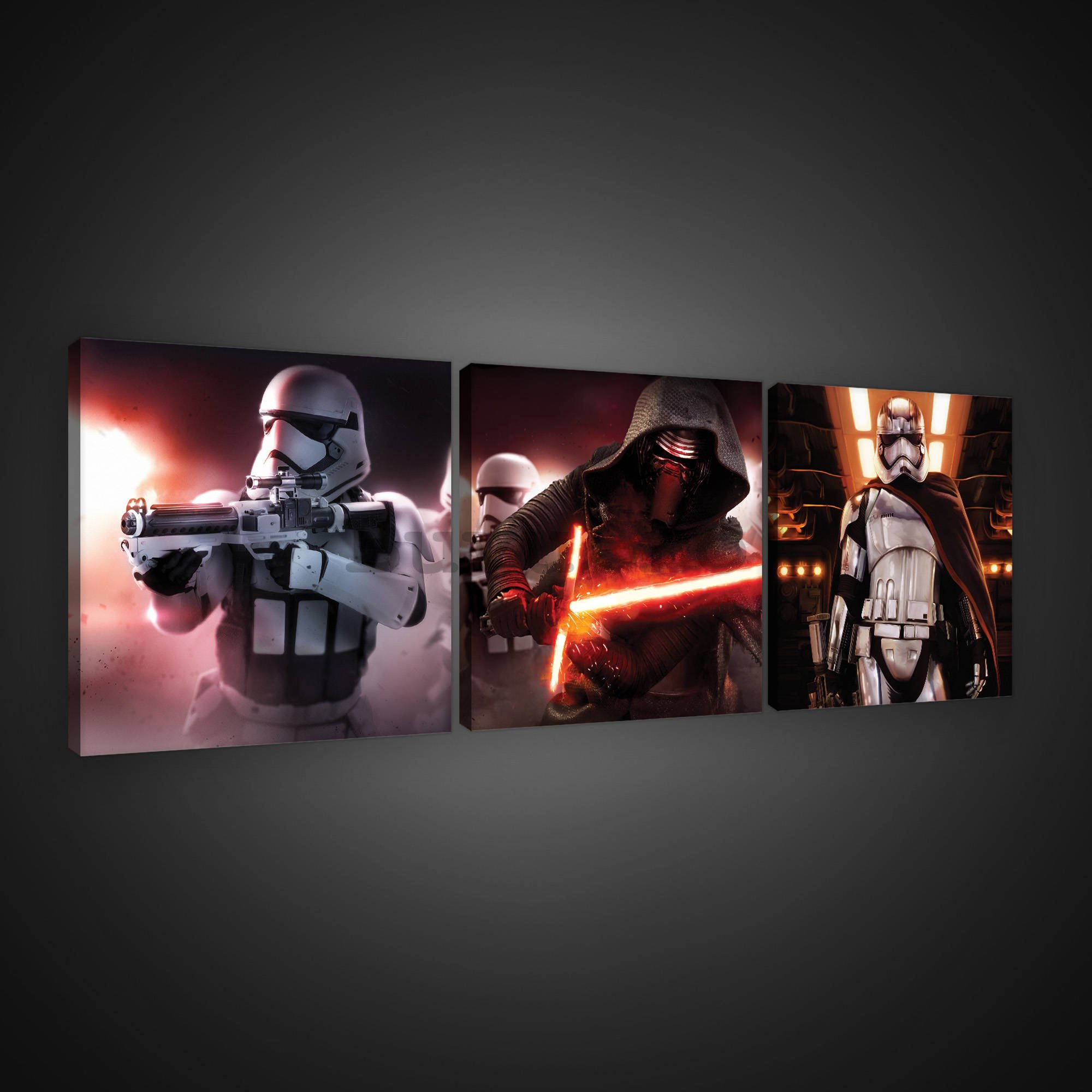 Tablou canvas: Star Wars First Order (1) - set 3 buc 25x25cm