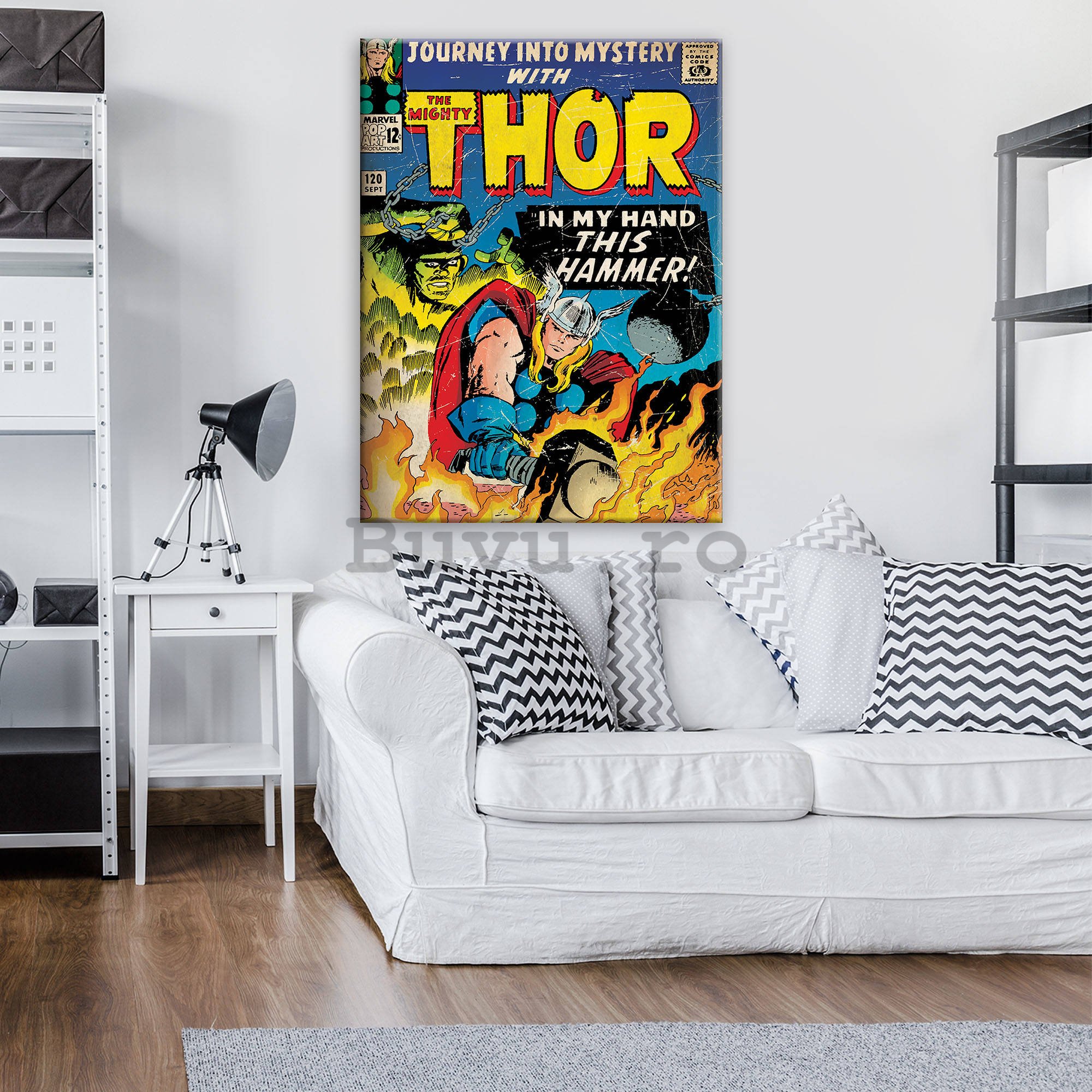 Tablou canvas: The Mighty Thor (In My Hand This Hammer!) - 75x100 cm