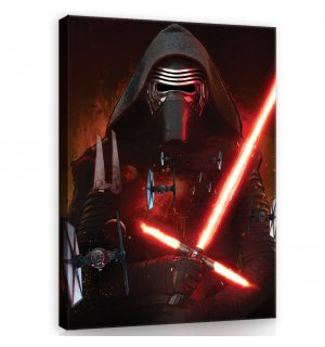 Tablou canvas: Star Wars Kylo Ren & TIE fighters - 75x100 cm