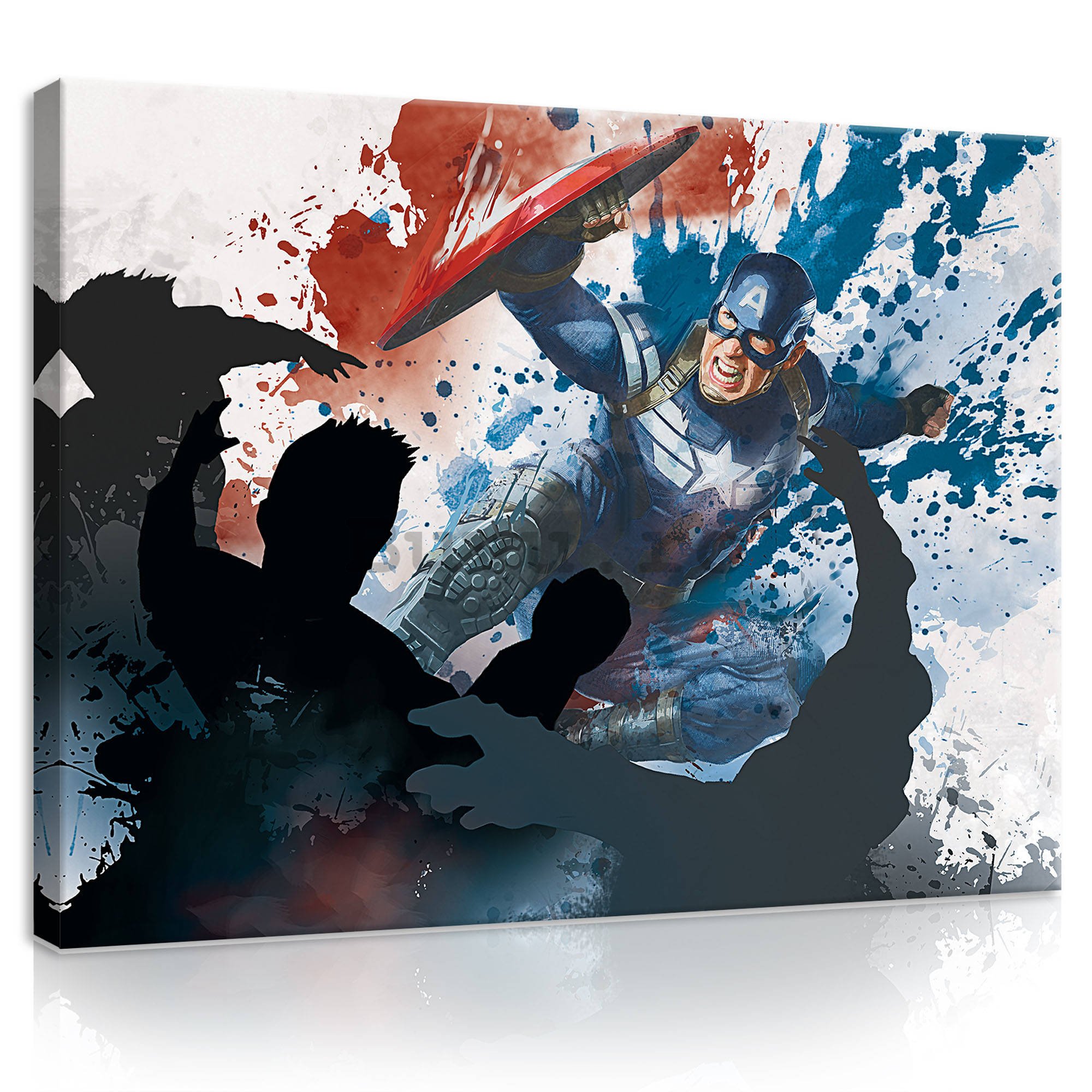 Tablou canvas: Captain America Splash - 100x75 cm