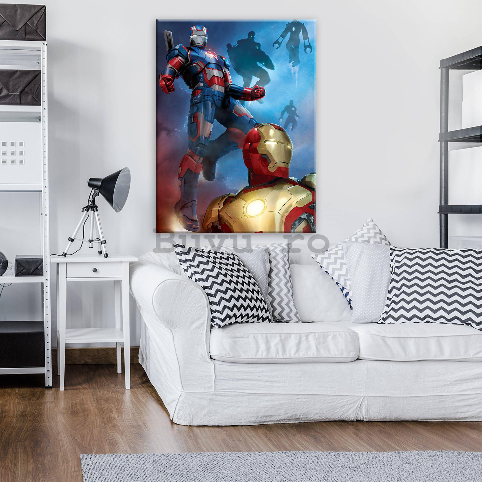 Tablou canvas: Iron Man & Iron Patriot - 75x100 cm