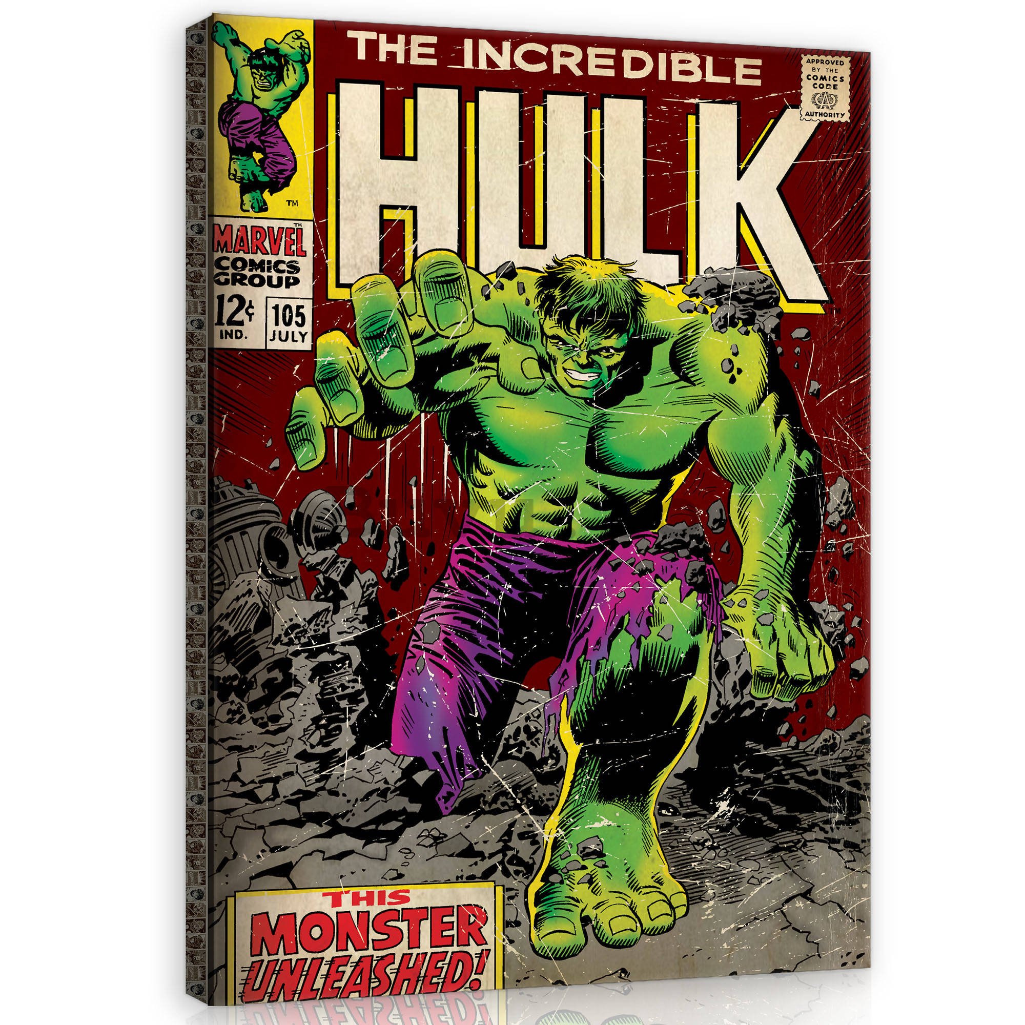 Tablou canvas: The Incredible Hulk (This Monster Unleashed!) - 80x60 cm