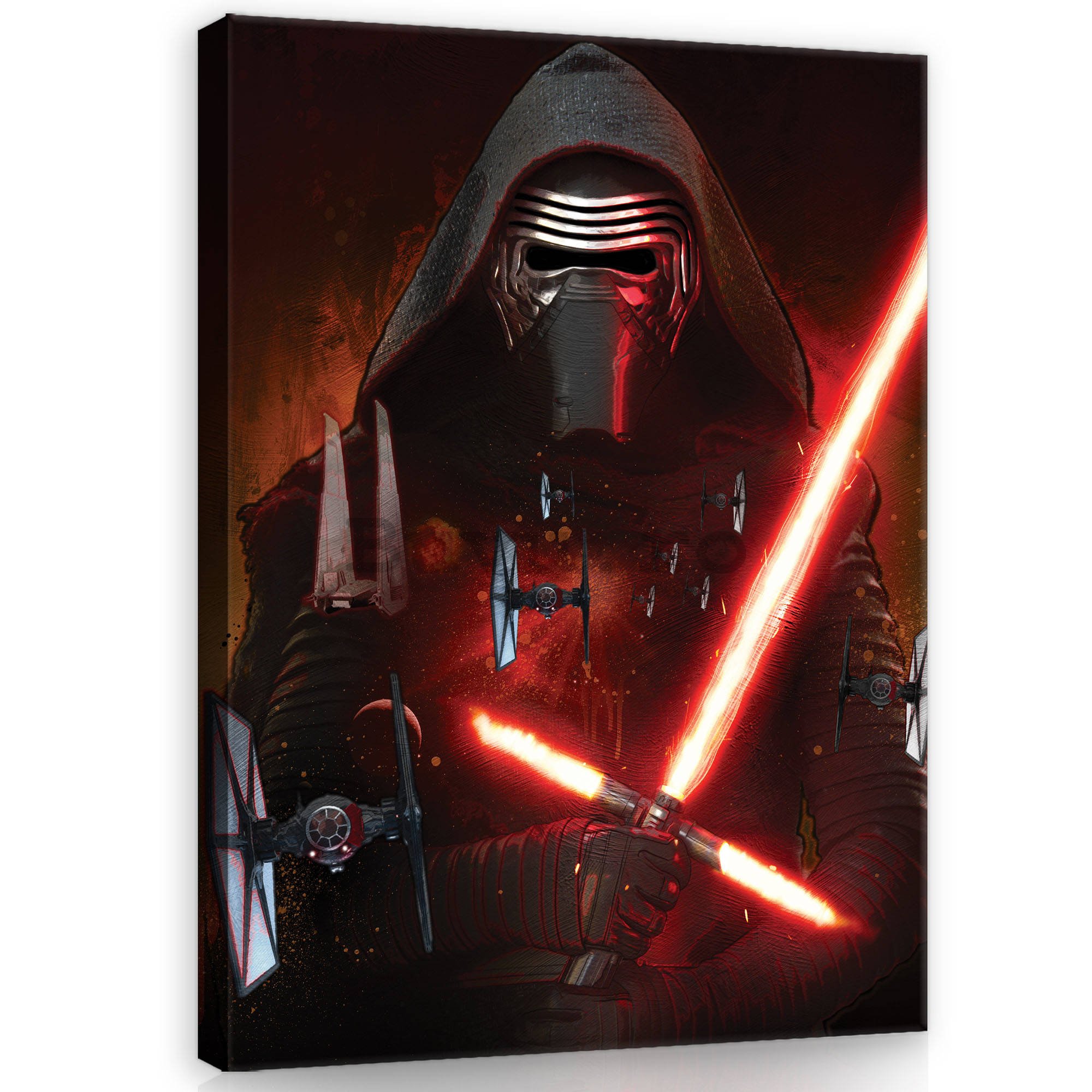 Tablou canvas: Star Wars Kylo Ren & TIE fighters - 60x80 cm