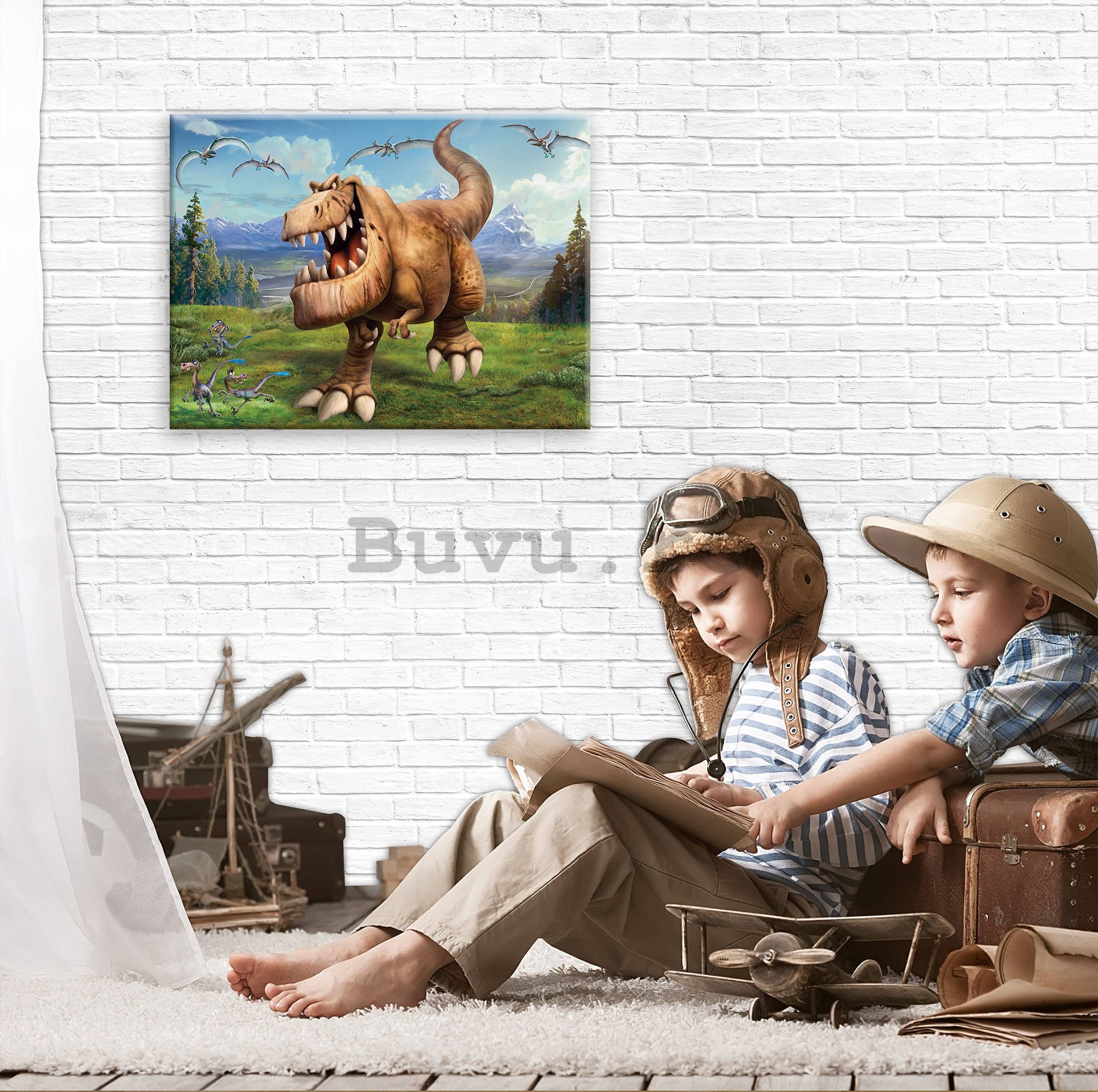 Tablou canvas: Bunul dinozaur Butch (5) - 80x60 cm