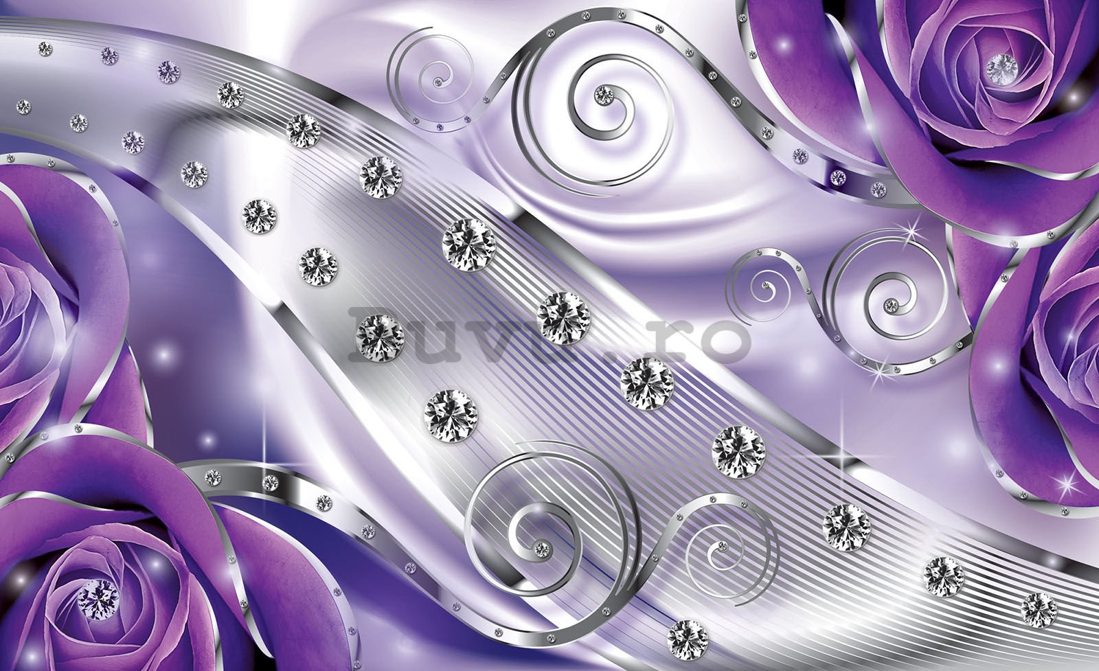 Fototapet: Abstractizare de lux (violet) - 254x184 cm