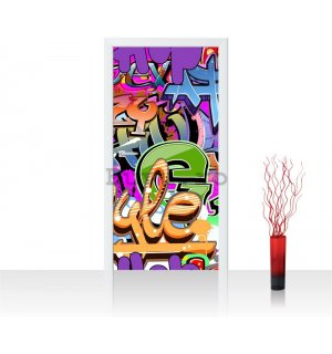 Fototapet autoadeziv: Graffiti colorat - 100x211 cm