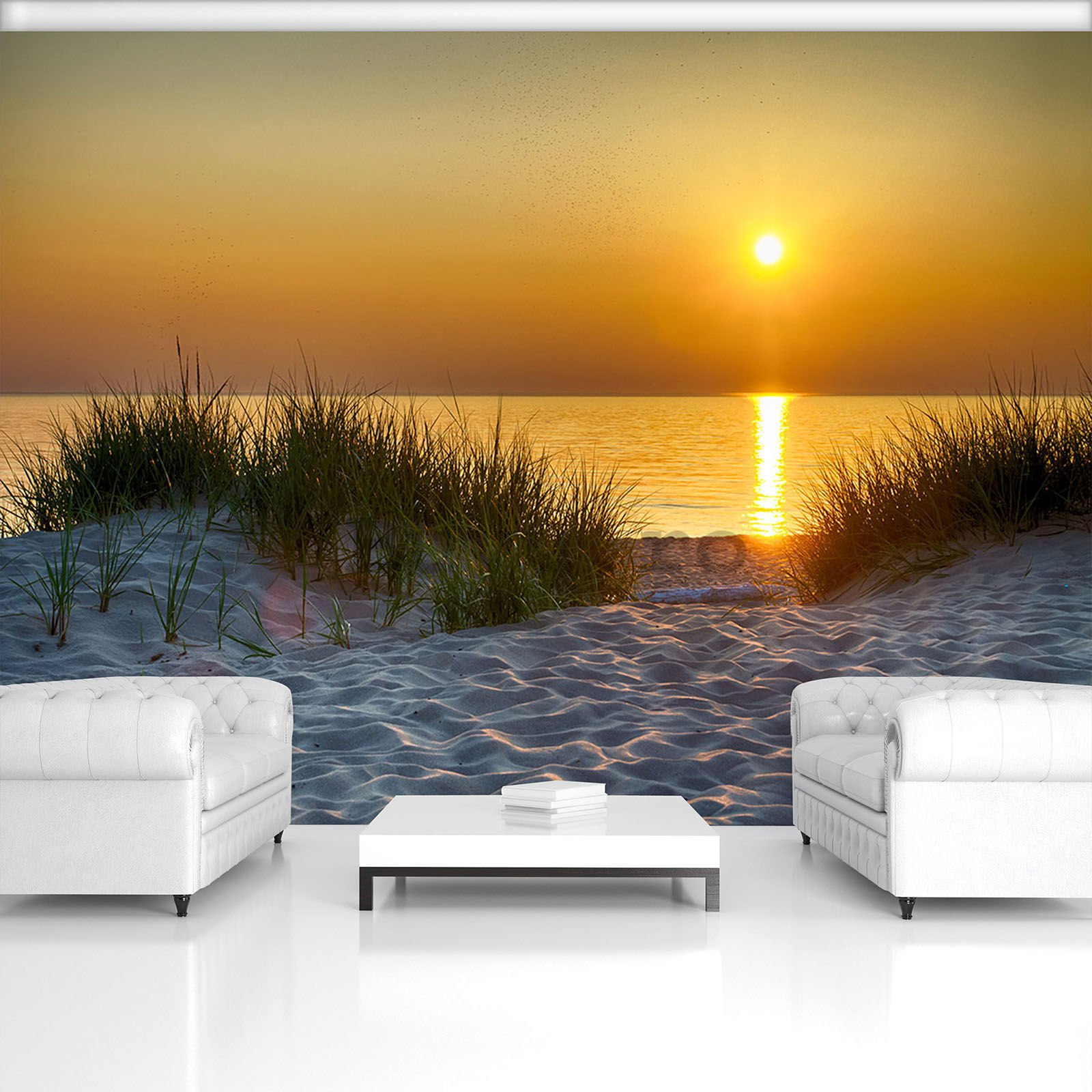 Fototapet vlies: Apus de soare pe plajă (5) - 368x254 cm