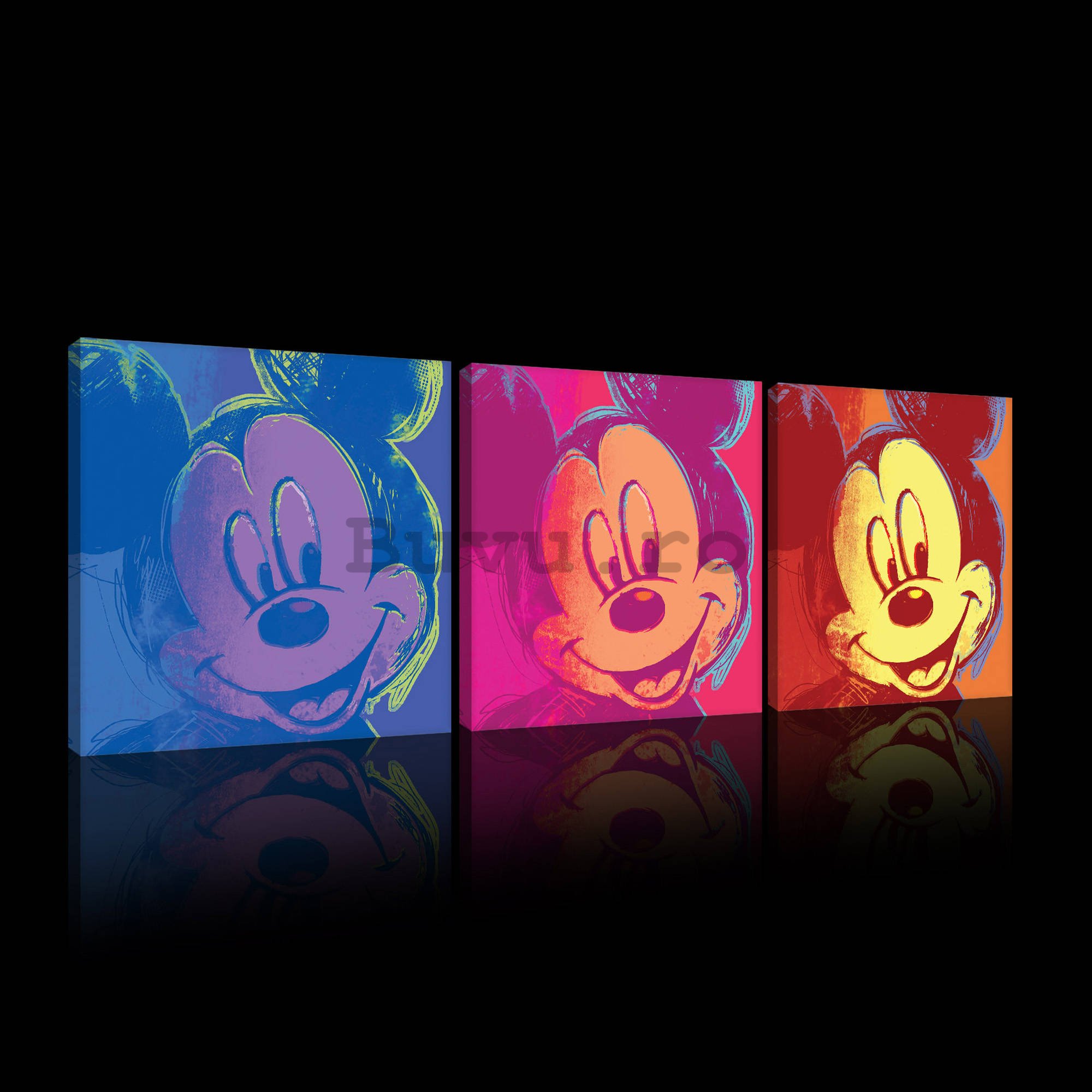 Tablou canvas: Mickey Mouse - set 3 buc 25x25cm