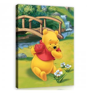 Tablou canvas: Winnie the Pooh (Flori) - 75x100 cm