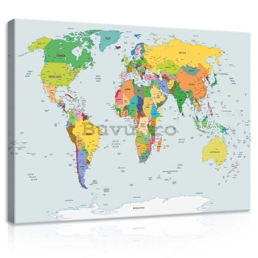 Tablou canvas: Harta lumii (2) - 75x100 cm