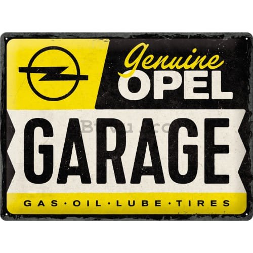 Placă metalică: Opel Garage - 40x30 cm