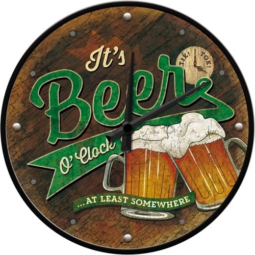 Ceas retro - Beer O' Clock Glasses