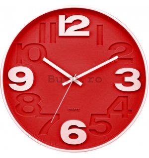 Ceas de perete: Roșu (2) - 30 cm