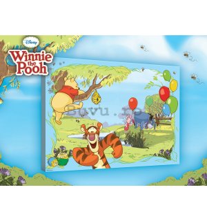 Tablou canvas: Winnie the Pooh (baloane) - 100x75 cm