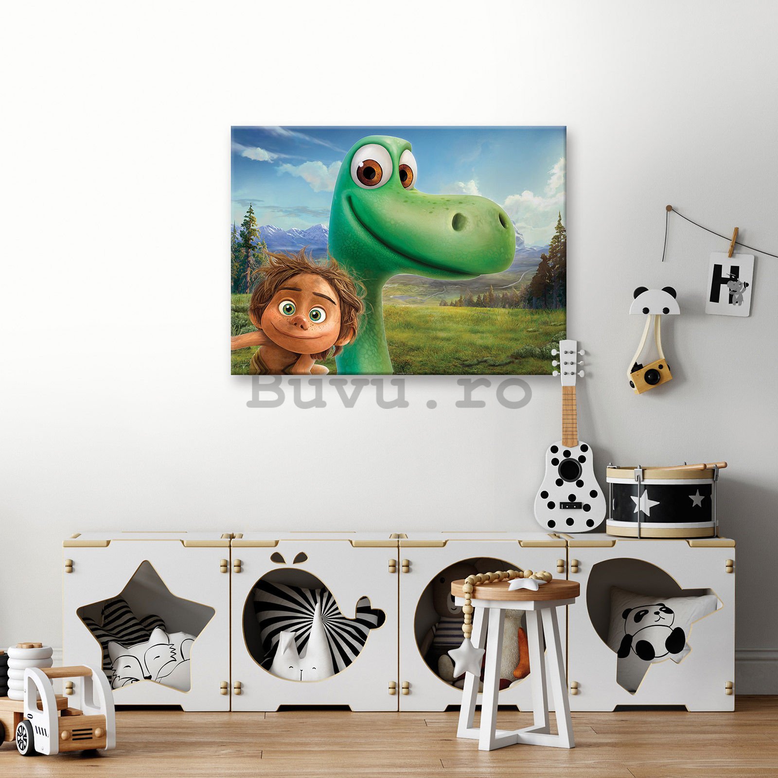 Tablou canvas: Bunul dinozaur (Spot & Arlo) - 80x60 cm