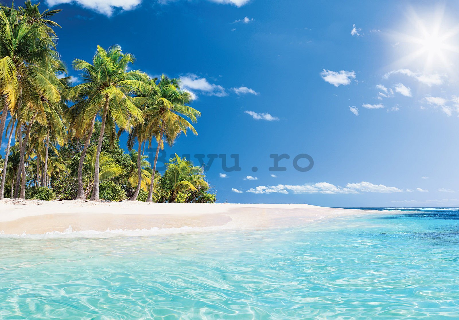 Fototapet vlies: O plajă într-un paradis tropical - 368x254 cm