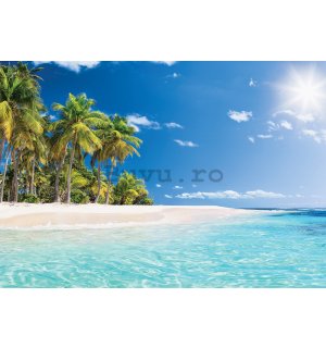 Fototapet vlies: O plajă într-un paradis tropical - 368x254 cm
