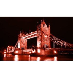 Fototapet vlies: Tower Bridge iluminat - 152,5x104 cm