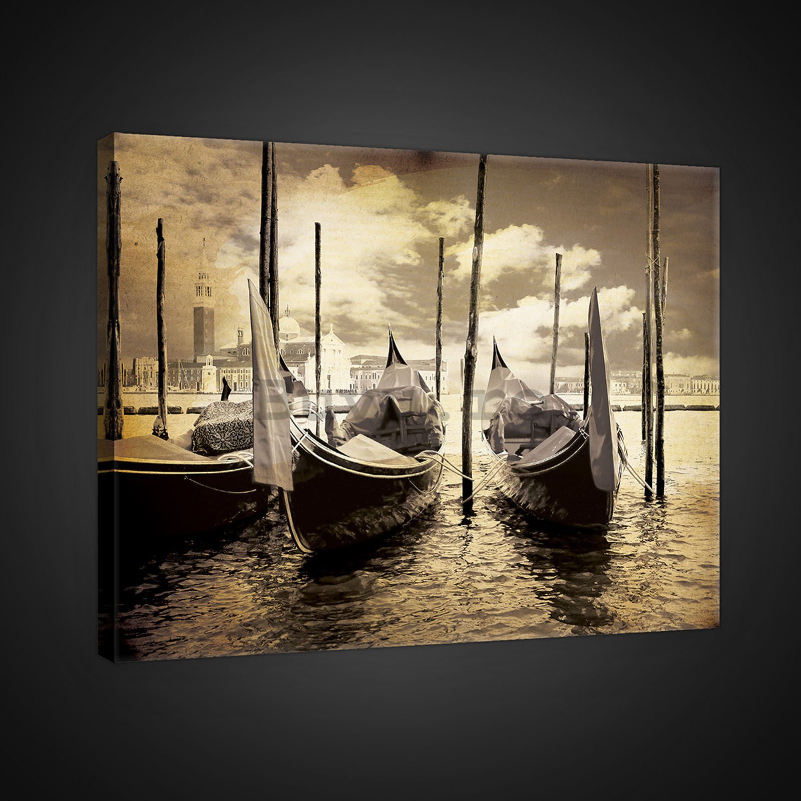 Tablou canvas: Gondole (vintage) - 80x60 cm