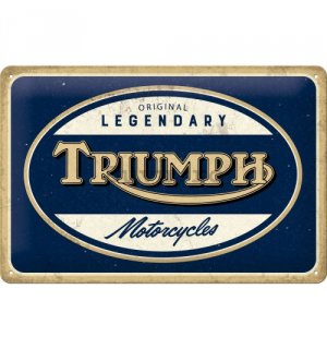 Placă metalică: Triumph (Legendary Motorcycles) - 30x20 cm