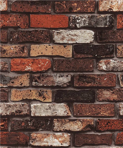 Tapete de vinil zid de cărămidă maro roșcat
