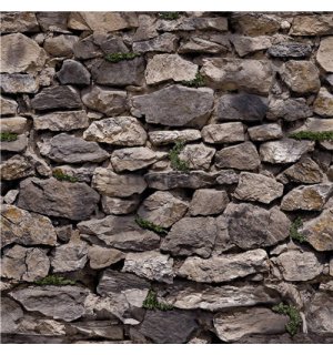 Tapete de vinil perete de piatră maro-gri